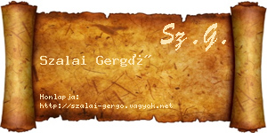 Szalai Gergő névjegykártya